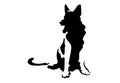 Dog silhouette German shepherd