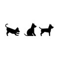 Dog silhouette icon and simple flat symbol for web site, mobile, logo, app, UI Royalty Free Stock Photo