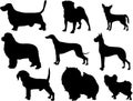 Dog Silhouettes Royalty Free Stock Photo