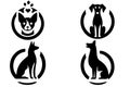 Dog Silhouettte design and logo Royalty Free Stock Photo