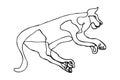 dog simple vector sketch single one or continuous line