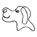 dog simple vector sketch single one or continuous line