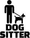 Dog sitter icon