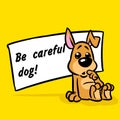 Dog small sitting Animal character cartoon illustration