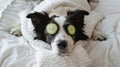 The Dog in Spa Mode.AI generated image Royalty Free Stock Photo