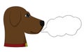 Dog with Speech Bubble Labrador Retriever Talking Cartoon