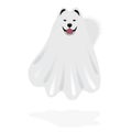 Dog spitz Halloween ghost animal tattoo icon vector illustration Royalty Free Stock Photo
