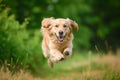 dog sprinting with focused expression Royalty Free Stock Photo