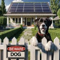 Doggone Green: Loyal Pup Guards Solar-Powered Home, generative ai