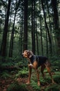 Majestic Treeing Walker Coonhound in the Forest Royalty Free Stock Photo