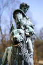 Dog statue from the castle, Royalty Free Stock Photo