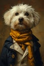 Fashionable Fido: A Museum-Worthy Portrait of a Dapper Dog in a