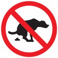 Dog stop sign Royalty Free Stock Photo