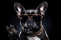 Funny dog bulldog pets puppy glasses sunglasses cute happy animal