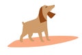 Dog surfers, vector cartoon illustrations