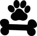 Dog SVG, Dog Bone SVG, Paw Print SVG, Digital Download Cricut Silhouette