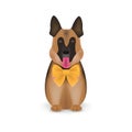 Dog is symbol Chinese zodiac of new 2018 year. Chinese calendar for the new year of Dog 2018. German shepherd dog isolated on whit Royalty Free Stock Photo