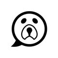 Dog talk icon Royalty Free Stock Photo