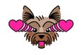 Dog terrier fall in love meme sticker