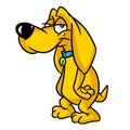 Dog tired character animal illustration cartoon