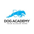 Dog academy logo design inspiration Royalty Free Stock Photo