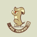 Dog training. Kennel club. Vector logo, icon. Royalty Free Stock Photo