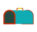 Dog transport box empty isolated. Carrying case Vector illustration Royalty Free Stock Photo