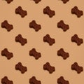 Dog treat meat bones repeating seamless pattern