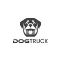 Dog Truck Logo Template Vector