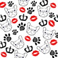 Dog vector breed cute pet animal bulldog french french bulldog