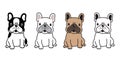 Dog vector french bulldog cartoon character icon sitting smile logo breed illustration