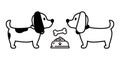 Dog vector french bulldog bone icon bowl food cartoon character puppy logo illustration Royalty Free Stock Photo