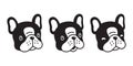 Dog vector french bulldog icon cartoon character puppy head logo illustration black