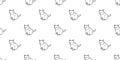 Cat seamless pattern vector kitten calico sitting cartoon scarf isolated tile background repeat wallpaper doodle illustration whit