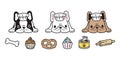 Dog vector french bulldog icon chef bakery cooking food bone puppy pet cartoon character cake symbol breed illustration design Royalty Free Stock Photo