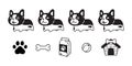 dog vector french bulldog icon walking running puppy pet cartoon character symbol tattoo stamp scarf illustration