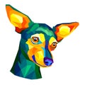 Dog vector funny little home eared