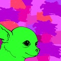 Dog vector funny little home eared background