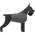 Dog vector, giant schnauzer isolated icon illustration