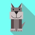 Dog vector icon. Wolf icon