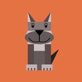 Dog vector icon. Wolf icon