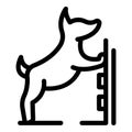 Dog waiting walk icon outline vector. Pet canine Royalty Free Stock Photo