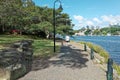 Dog Walker at Ballast Point Park Mort Bay Sydney Royalty Free Stock Photo