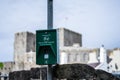 Dog waste bags in Castletown,Isle of Man for responsible owners to dispose of their dog`s toilet Royalty Free Stock Photo