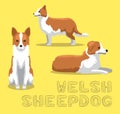 Dog Welsh Sheepdog Cartoon Vector