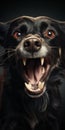 Intense Modernism: Black Dog With Screaming Expression