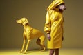 dog funny stylish animal art fashion latex concept colourful pet. Generative AI.