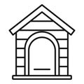 Dog wood house icon, outline style Royalty Free Stock Photo