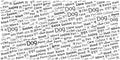 Dog Word Cloud Illustration in Various Languages Royalty Free Stock Photo