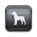 Dog Zodiac icon grey.. Royalty Free Stock Photo